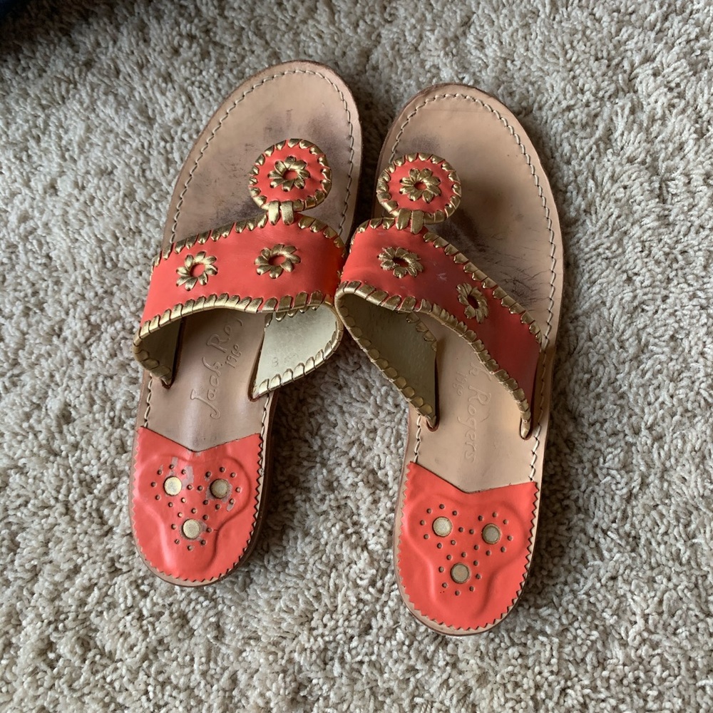 Coral and Gold Jack Rogers